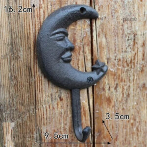 Patère porte manteau Provençal Lune en bois décoratif