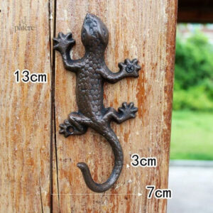 Patère porte manteau Provençal Gecko en bois décoratif