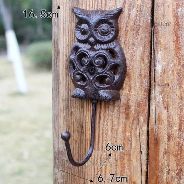 retro-european-crown-series-cast-iron-wrought-clothes-hoo-z4qzc6-1 Patère porte manteau Provençal Hiboux décoratif