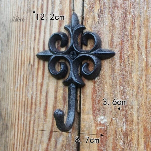 retro-european-crown-series-cast-iron-wrought-clothes-hoo-z4qzc8-1 Patère porte manteau Provençal Croix en bois décoratif