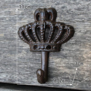 Patère porte manteau Provençal Couronne 3 en bois décoratif