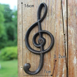 Patère porte manteau Provençal en forme de clé de sol