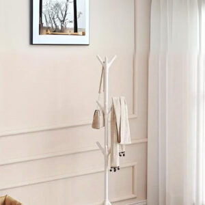Porte manteau sur pied mini blanc élégant et pratique