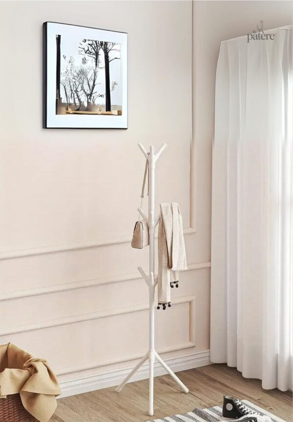 simple-coat-rack-hooks-coat-clothes-tree-stand-floor-stan-tcq9dv-1 Porte manteau sur pied mini blanc élégant et pratique