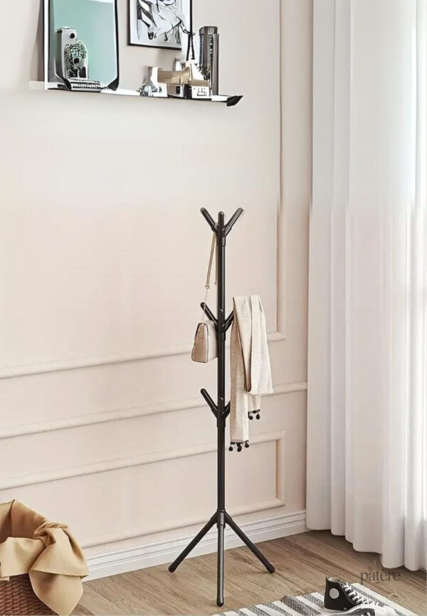 simple-coat-rack-hooks-coat-clothes-tree-stand-floor-stan-xtl4ex-1 Porte manteau mini noir sur pied, design moderne et compact