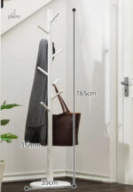 Porte manteau sur pied Arbre Blanc Empilé avec base en Disque