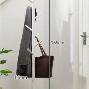 Porte manteau sur pied Arbre Blanc Empilé avec base en Disque