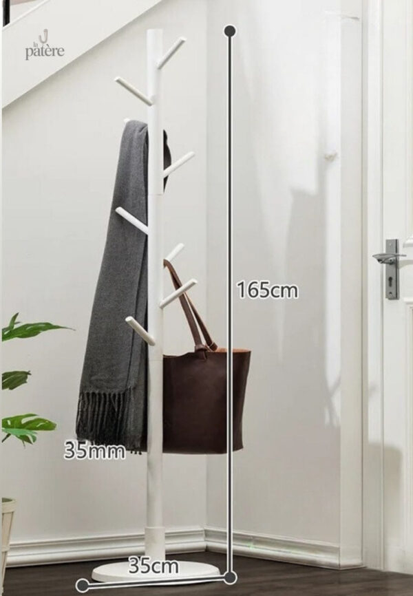 simple-coat-racks-hanging-clothes-rack-floor-living-room-ezvpv2-1 Porte manteau sur pied Arbre Blanc Empilé avec base en Disque
