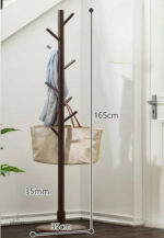 Porte manteau sur pied Arbre Café Empilé avec base en disque