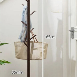Porte manteau sur pied Arbre Café Empilé avec base en disque