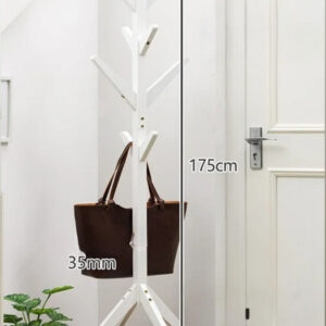 Porte manteau Arbre Blanc Empilé sur pied avec base en disque