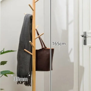 Porte manteau sur pied Arbre en bois avec base en disque