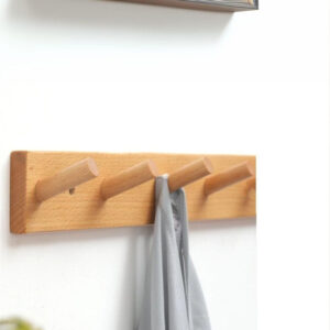 Porte manteau mural en bois à 4 branches