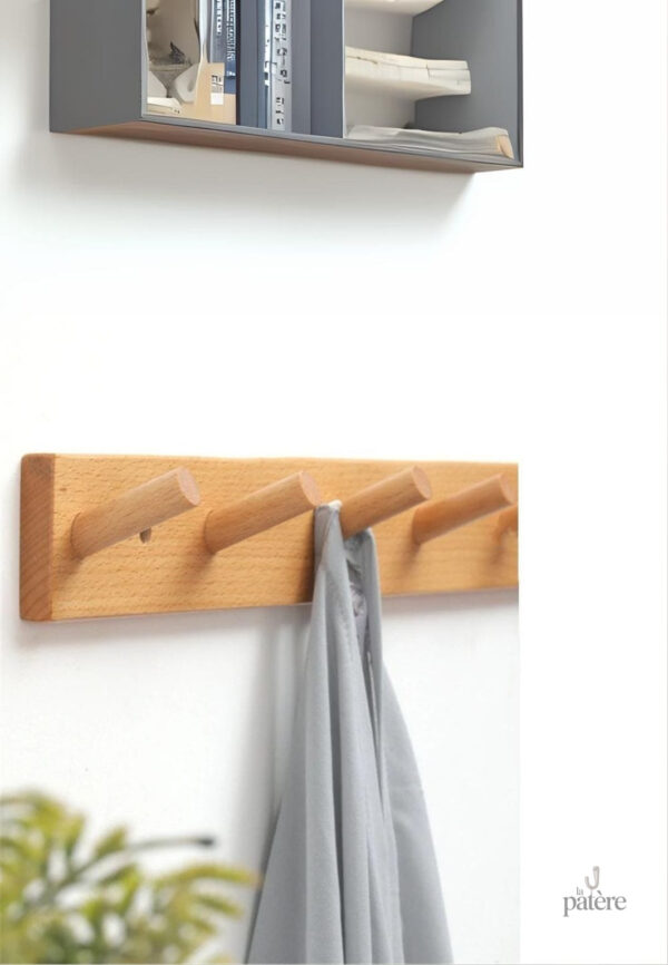 solid-wood-wall-hook-bathroom-towel-rack-coat-bags-storag-9y2yqy-1 Porte manteau mural en bois à 4 branches