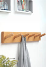 Porte manteau mural en bois à 6 branches design moderne