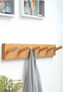 Porte manteau mural en bois à 6 branches design moderne