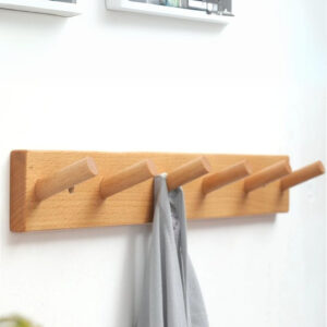 Porte manteau mural en bois à 6 branches design moderne
