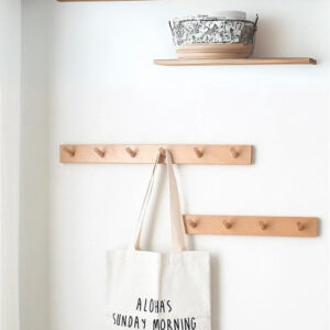 Porte manteau bois mural pratique pour rangement et organisation