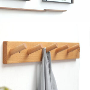 Porte manteau mural en bois à 5 branches