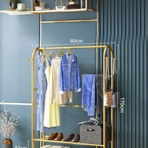 Meuble porte manteau chaussure luxe doré petit