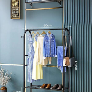 Meuble porte manteau et chaussures Luxe Noir Mini