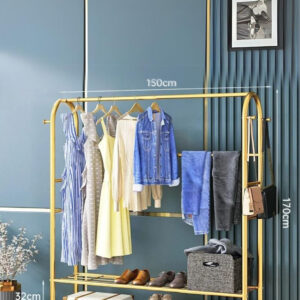 Meuble porte manteau chaussure luxe doré géant