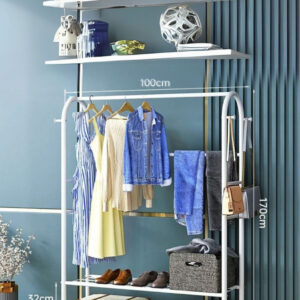 Meuble porte-manteau et chaussures luxe blanc moyen