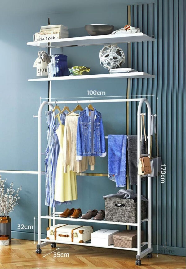 wall-coat-rack-stand-hangers-for-clothes-rack-for-bedroom-fpiydj-1 Meuble porte-manteau et chaussures luxe blanc moyen