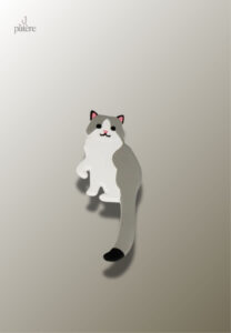 Porte manteau enfant Chat Gris, accessoire pratique et décoratif