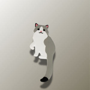 Porte manteau enfant Chat Gris, accessoire pratique et décoratif