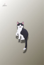 Porte-manteau enfant noir en forme de chat