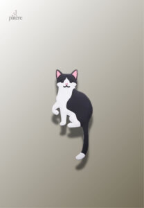 Porte-manteau enfant noir en forme de chat