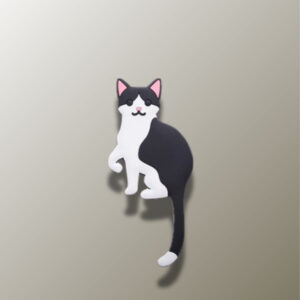 Porte-manteau enfant noir en forme de chat