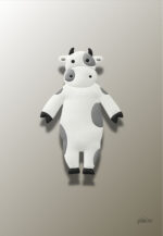 Porte manteau enfant en forme de vache