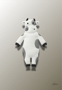 Porte manteau enfant en forme de vache