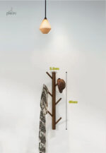 Porte manteau mural arbre mini café en bois élégant