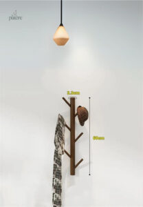Porte manteau mural arbre mini café en bois élégant