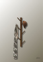 Porte manteau arbre design compact pour espaces réduits