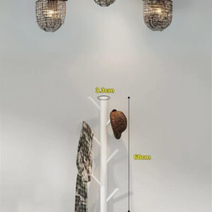 Porte manteau mural arbre mini blanc design moderne
