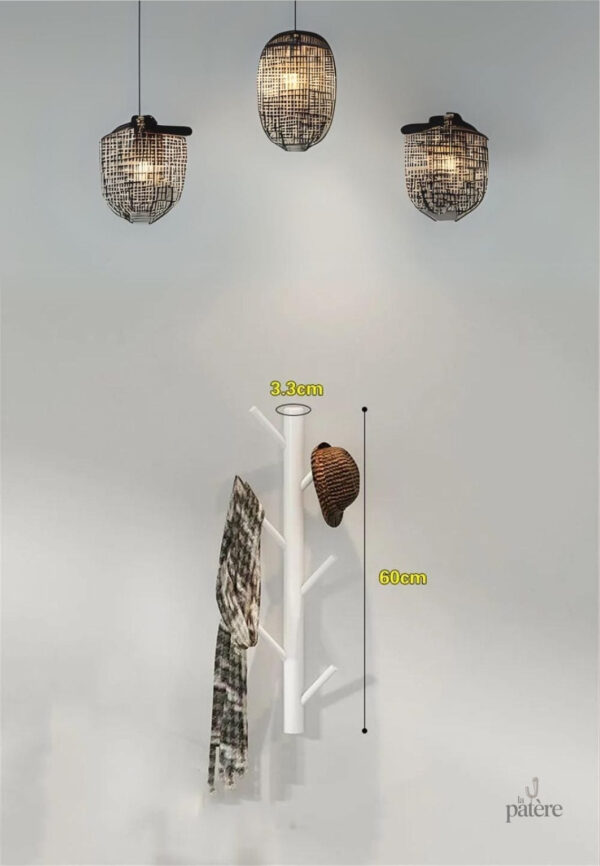 wall-mount-clothing-rack-coat-hanger-branches-natural-pin-jk2e9u-1 Porte manteau mural arbre mini blanc design moderne
