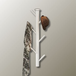 Porte manteau mural en forme d'arbre, coloris blanc