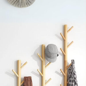 Porte manteau arbre mural, décoration pratique en bois