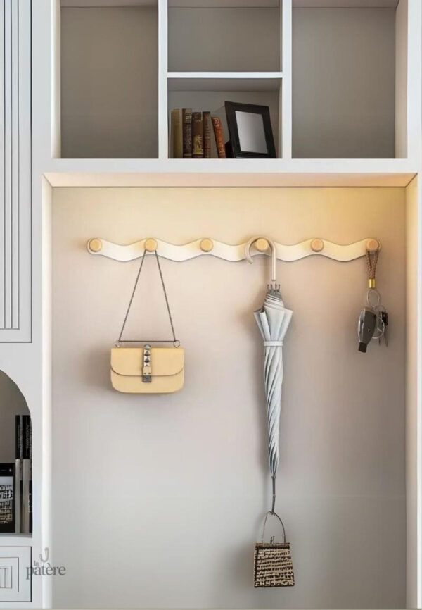 wall-mounted-clothes-rack-high-load-capacity-4-5-6-7-8-ho-chq194-1 Porte manteau mural Vague 6 Points en design élégant