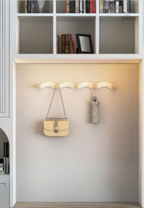 Porte manteau mural Vague avec 4 crochets design