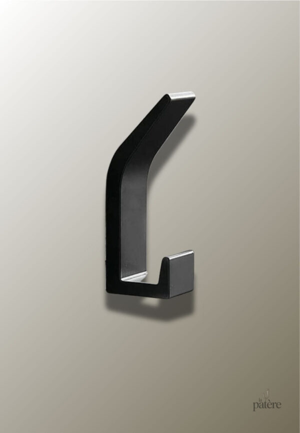 wall-mounted-towel-hooks-for-bathroom-hanger-clothes-coat-xa9hzv-1 Patère porte manteau design noir avec crochet relevé