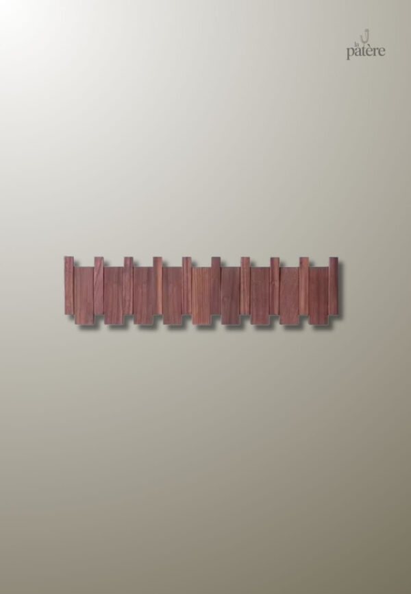 walnut-coat-racks-wall-hanging-wall-entry-door-porch-hang-yfo3rg-1 Porte manteau mural design en bois foncé avec 8 patères