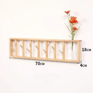 Porte manteau mural en bois Floral