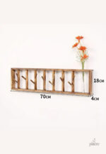 Porte manteau mural en bois foncé Floral