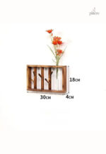 Porte manteau mural en bois foncé Floral