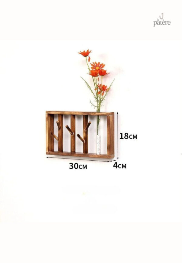 wood-coat-rack-hydroponic-plants-container-hanger-shelves-qzesvn-1 Porte manteau mural en bois foncé Floral